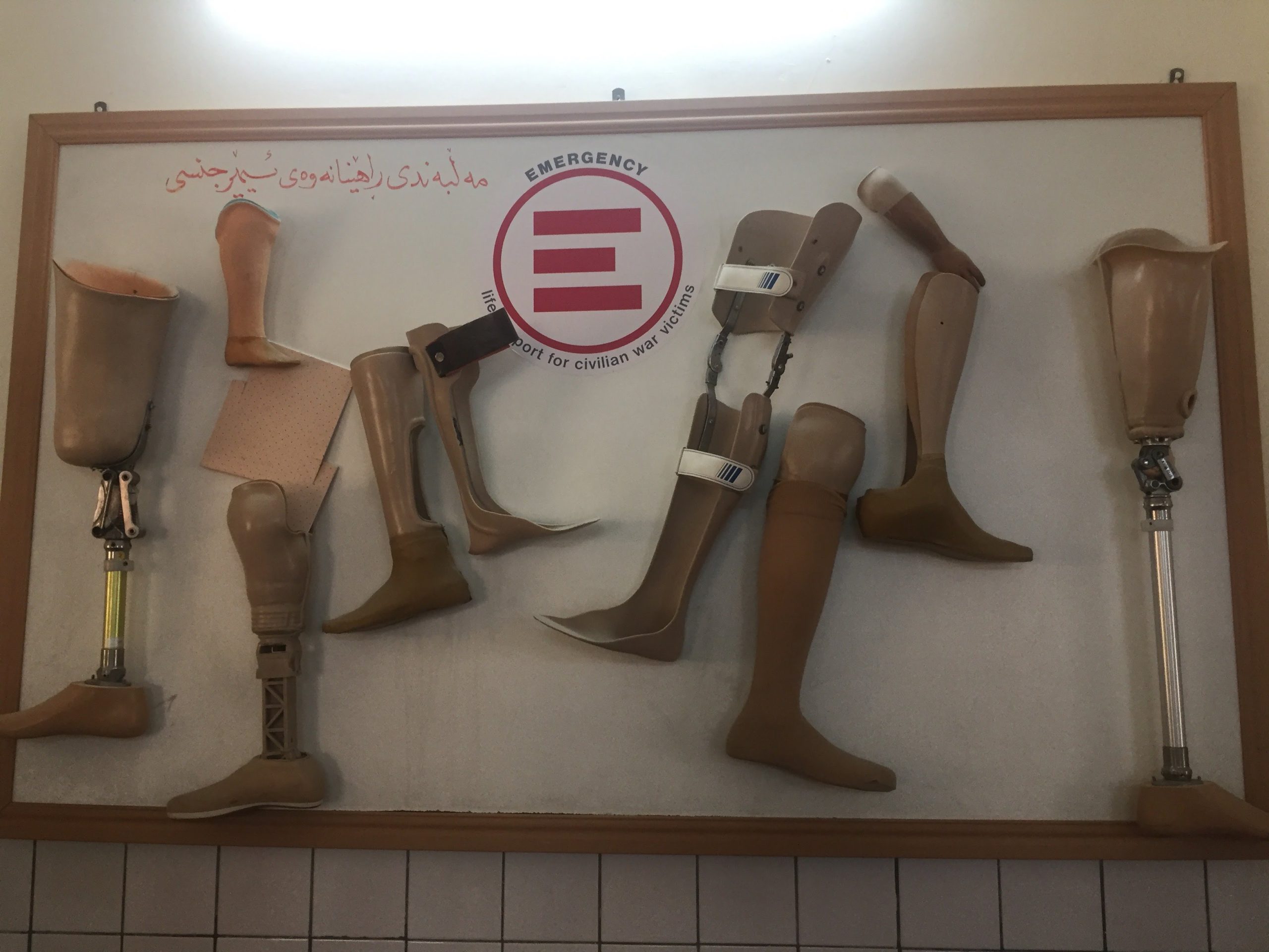 Protesi del Centro di riabilitazione di Sulaimaniya in Iraq